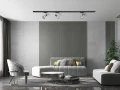 Zestaw Steka Ductus Chrom lampa szynowa LED GU10 x3 + szynoprzewód 1.5m - Czarny