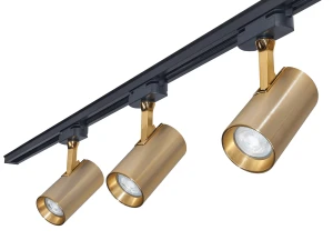 Zestaw Steka Ductus Gold lampa szynowa LED GU10 x3 + szynoprzewód 1.5m - Czarny