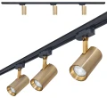 Zestaw Steka Ductus Gold lampa szynowa LED GU10 x3 + szynoprzewód 1.5m - Czarny