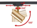 Zestaw Steka Ductus Gold lampa szynowa LED GU10 x3 + szynoprzewód 1.5m - Czarny
