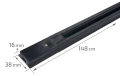 Zestaw Steka Ductus Gold lampa szynowa LED GU10 x3 + szynoprzewód 1.5m - Czarny