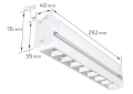 Zestaw Steka Eclipse lampa szynowa LED 12W 30cm 4000K x2 + szynoprzewód 1.5m - Biały