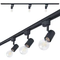 Zestaw Steka Halo Czarna lampa szynowa LED E27 x3 + szynoprzewód 1.5m - Czarny