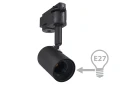Zestaw Steka Halo Czarna lampa szynowa LED E27 x4 + szynoprzewód 2m - Czarny