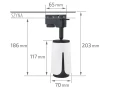 Zestaw Steka XD-IK252W lampa szynowa LED GU10 x3 + szynoprzewód 1.5m - Biały