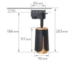 Zestaw Steka XD-IK252B lampa szynowa LED GU10 x4 + szynoprzewód 2m - Czarny