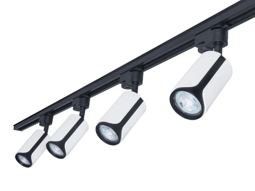 Zestaw Steka Sento lampa szynowa LED GU10 x4 + szynoprzewód 2m - Biały / czarny