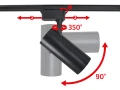 Zestaw Steka Piko 30W 4000K lampa szynowa LED x4 + szynoprzewód 2m - Czarny