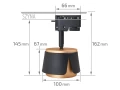 Zestaw Steka XD-IK256B lampa szynowa LED GX53 x3 + szynoprzewód 1.5m - Czarny
