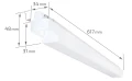 Zestaw Steka Mondi 30W 60cm 4000K lampa szynowa LED x2 + szynoprzewód 2m - Biały