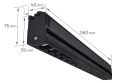 Zestaw Steka Linda 24W 60cm 4000K lampa szynowa LED x2 + szynoprzewód 2m - Czarny