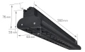 Zestaw Steka Linda Duo 48W 60cm 4000K lampa szynowa LED x2 + szynoprzewód 2m - Czarny