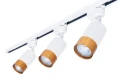 Zestaw Steka Klemens biało-złota lampa szynowa LED GU10 x3 + szynoprzewód 1.5m - Biały