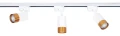 Zestaw Steka Klemens biało-złota lampa szynowa LED GU10 x3 + szynoprzewód 1.5m - Biały
