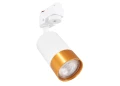 Zestaw Steka Klemens biało-złota lampa szynowa LED GU10 x3 + szynoprzewód 1.5m - Biały