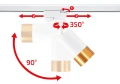 Zestaw Steka Klemens biało-złota lampa szynowa LED GU10 x3 + szynoprzewód 1.5m - Biały