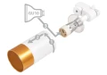 Zestaw Steka Klemens biało-złota lampa szynowa LED GU10 x3 + szynoprzewód 1.5m - Biały