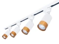 Zestaw Steka Klemens biało-złota lampa szynowa LED GU10 x4 + szynoprzewód 2m - Biały