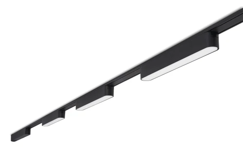 Zestaw Luxo Linea lampa szynowa LED 12W x3 + szynoprzewód 2m + zasilacz – Czarny – Biały neutralny (4000K)