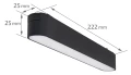 Zestaw Luxo Linea lampa szynowa LED 12W x3 + szynoprzewód 2m + zasilacz – Czarny – Biały neutralny (4000K)