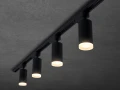 Zestaw Steka Ductus Czarna lampa szynowa LED GU10 x4 + szynoprzewód 2m - Czarno-biały