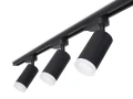Zestaw Steka Ductus Czarna lampa szynowa LED GU10 x3 + szynoprzewód 1.5m - Czarno-biały