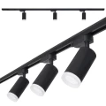 Zestaw Steka Ductus Czarna lampa szynowa LED GU10 x3 + szynoprzewód 1.5m - Czarno-biały