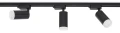 Zestaw Steka Ductus Czarna lampa szynowa LED GU10 x3 + szynoprzewód 1.5m - Czarno-biały