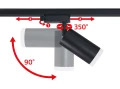Zestaw Steka Ductus Czarna lampa szynowa LED GU10 x3 + szynoprzewód 1.5m - Czarno-biały