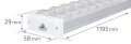 Panel natynkowy LED T10 72W 1.2m - Srebrny - Biały zimny (6000K)