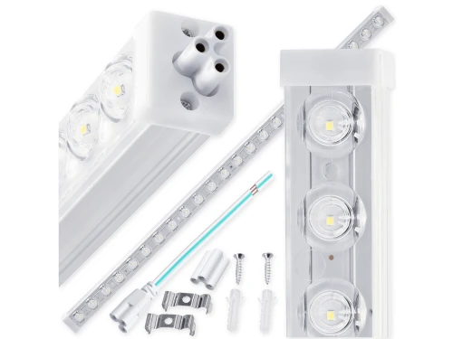 Panel natynkowy LED T10 36W 1.2m - Srebrny - Biały neutralny (4500K)