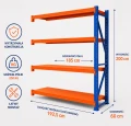 Regał magazynowy dostawka 4-półkowa 200x192.5x60 cm do 200 kg
