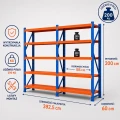Regał magazynowy metalowy 10-półkowy 400x200x60 cm do 200 kg