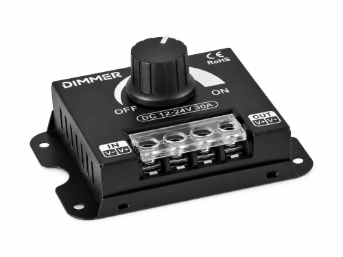 Ściemniacz LED do taśm MONO 30A 720W 12V/24V z regulatorem obrotowym