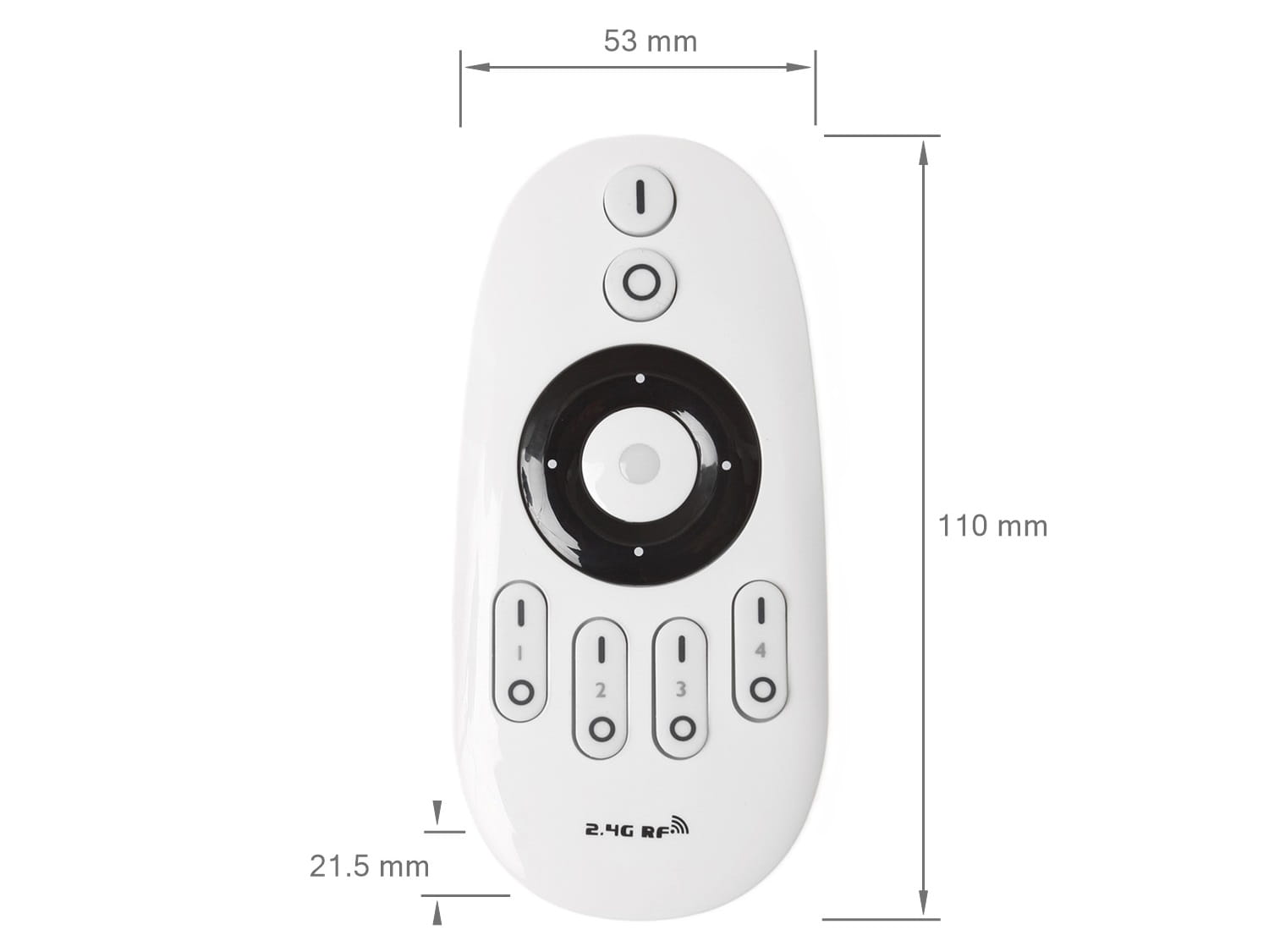 Mi-Light MiBoxer FUT007 pilot LED 4 strefy jasność i CCT 2.4 GHz biały
