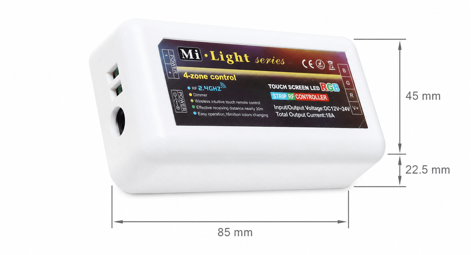 Mi-Light MiBoxer FUT037 kontroler LED RGB 2.4 GHz 12-24V 10A do pilotów strefowych