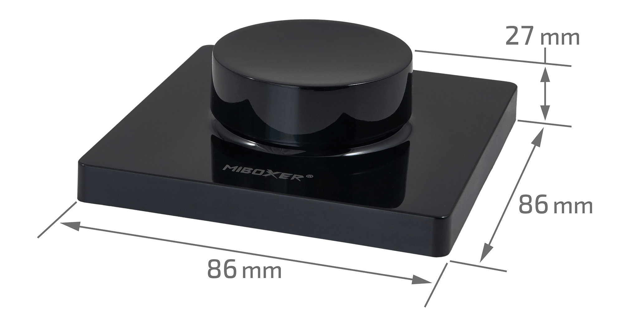 Mi-Light MiBoxer K1-B pilot LED z obrotowym pokrętłem jasność i CCT 2.4 GHz czarny