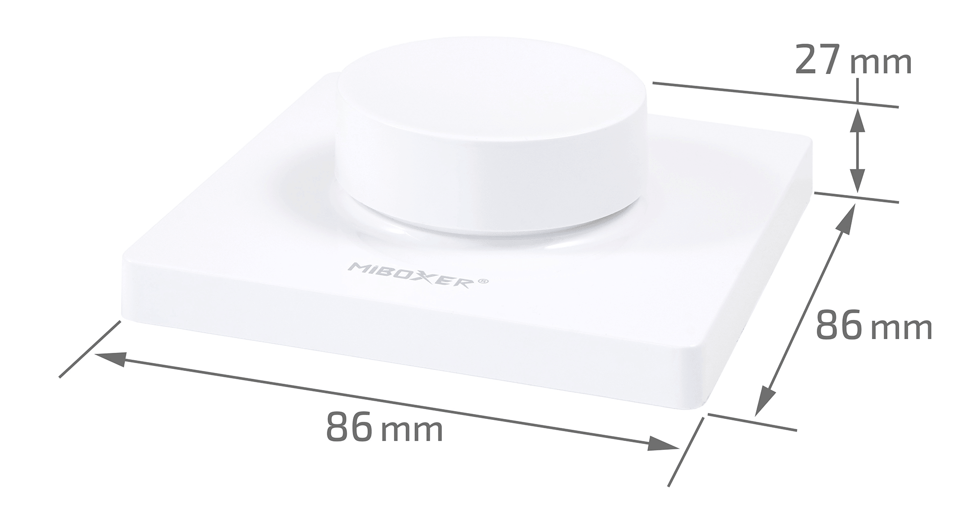 Mi-Light MiBoxer K1-W pilot LED z obrotowym pokrętłem jasność i CCT 2.4 GHz biały