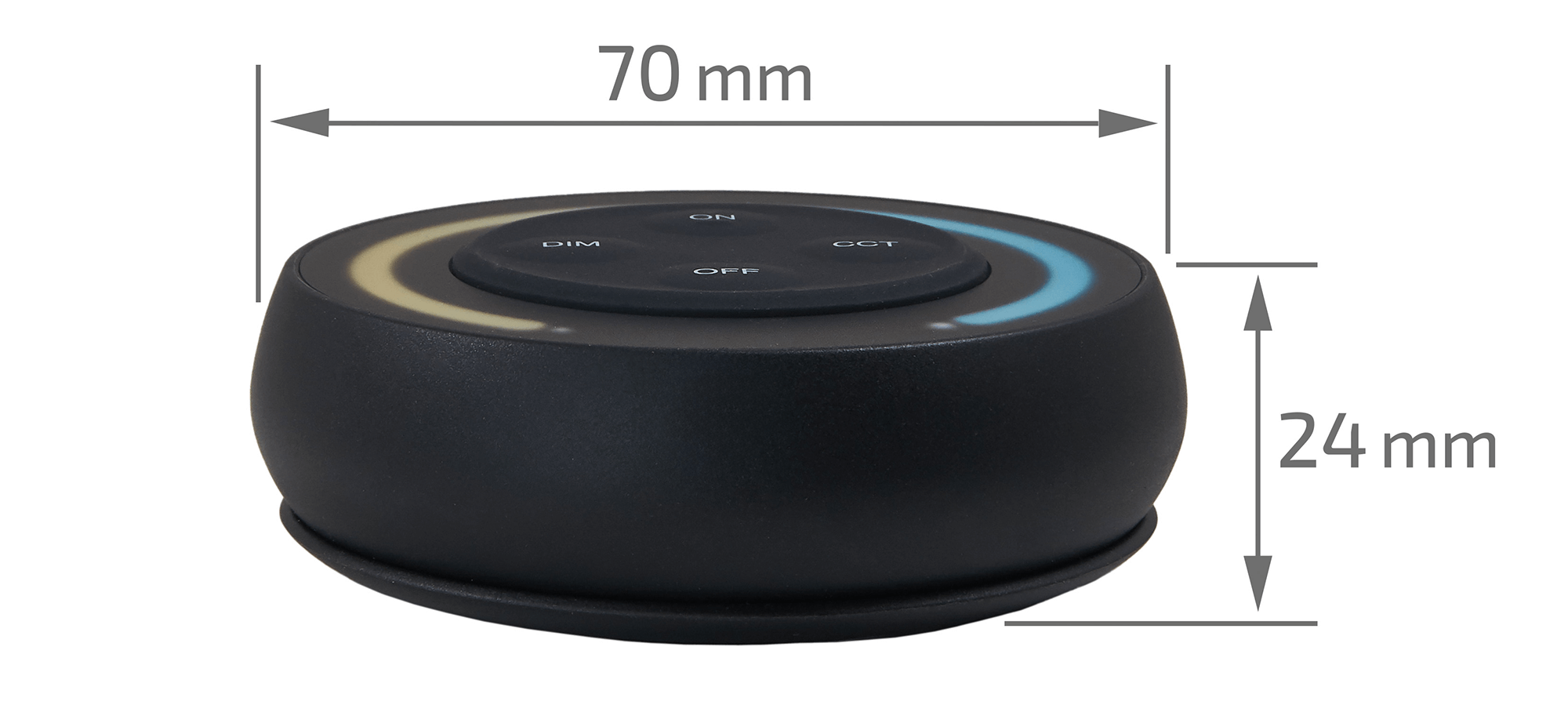 Mi-Light MiBoxer S1-B pilot LED okrągły dotykowy jasność i CCT 2.4 GHz czarny