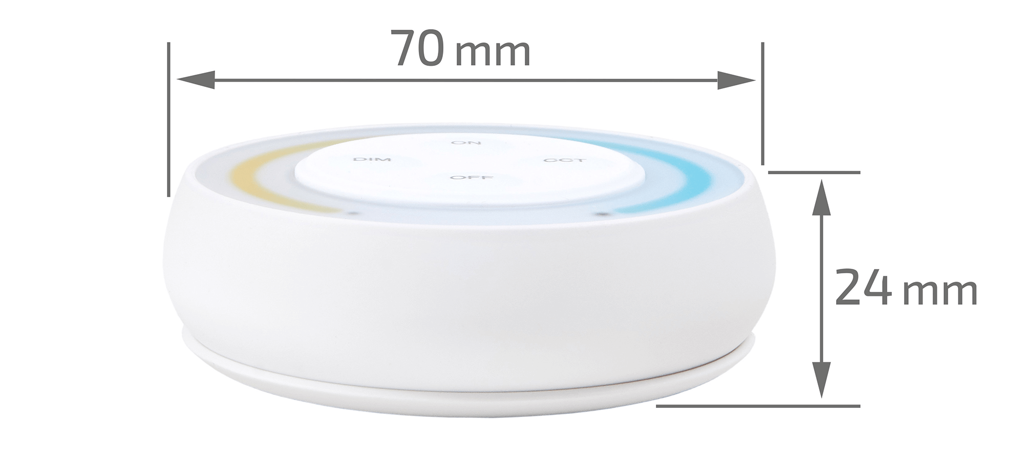 Mi-Light MiBoxer S1-W pilot LED okrągły dotykowy jasność i CCT 2.4 GHz biały