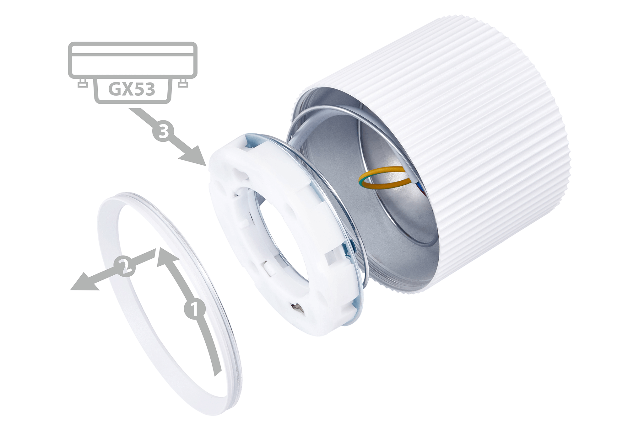 Montaż oprawy natynkowej GX53