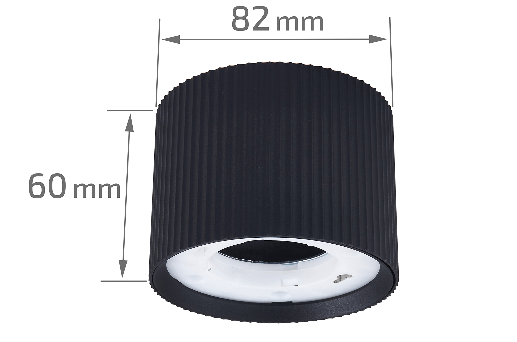 Oprawa natynkowa GX53 Gisele czarna wymiary