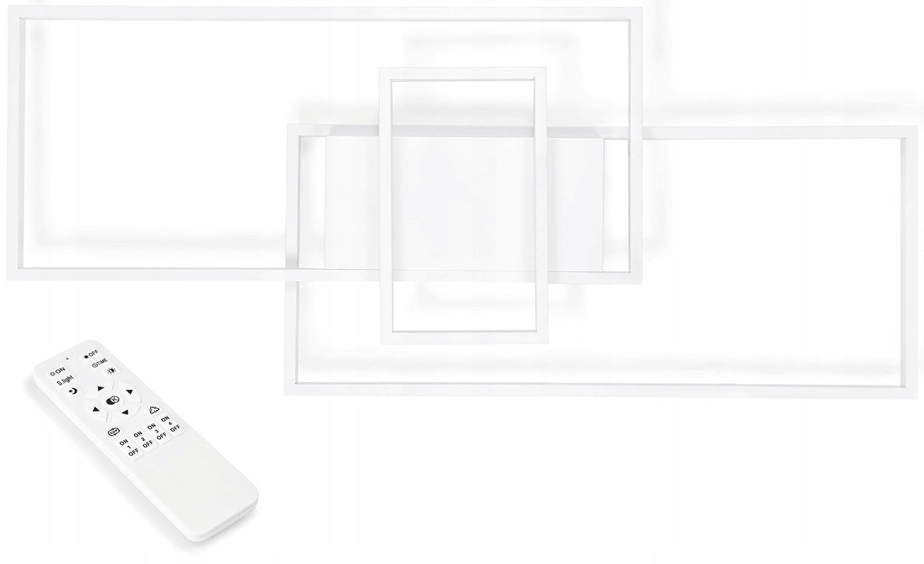 Lampa sufitowa - ścienna LED Vela 90W - Biała - Multikolor (3000-6000K) + pilot