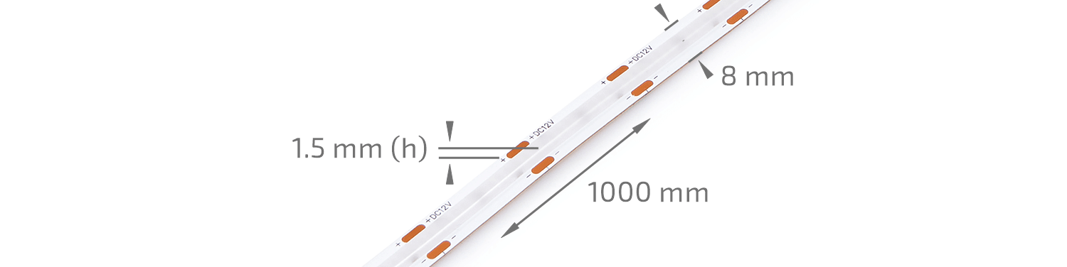 Taśma LED 12V | COB | 320LED | 1m | IP20 | Niebieski