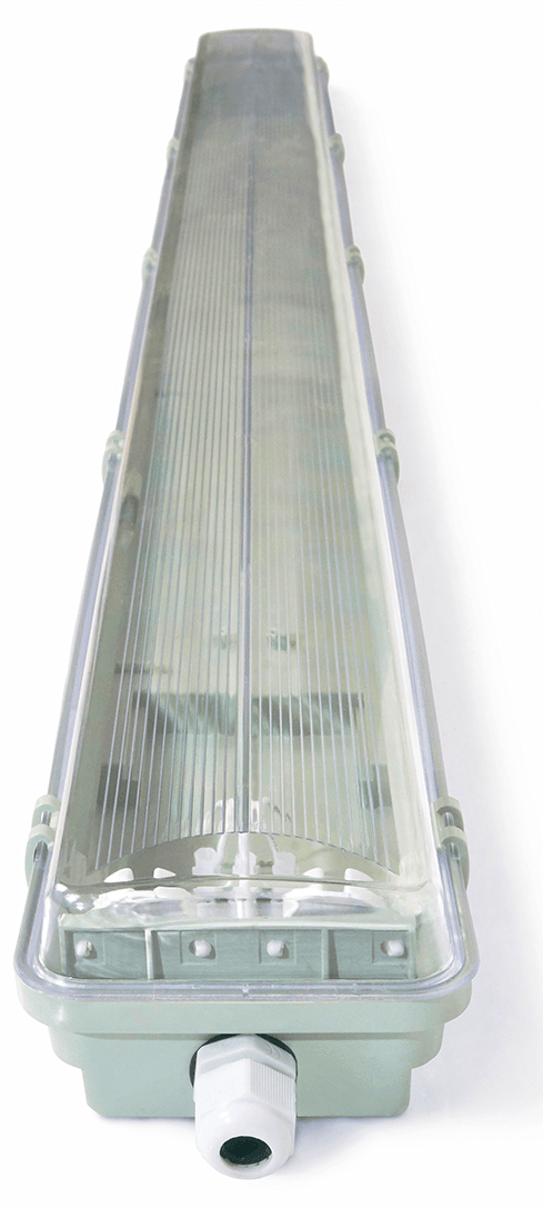 Zestaw: 1x Oprawa hermetyczna 2x120cm + 2x Świetlówka LED T8 High Lumen 18W - Biały neutralny (4500K) - 150 Lm/W