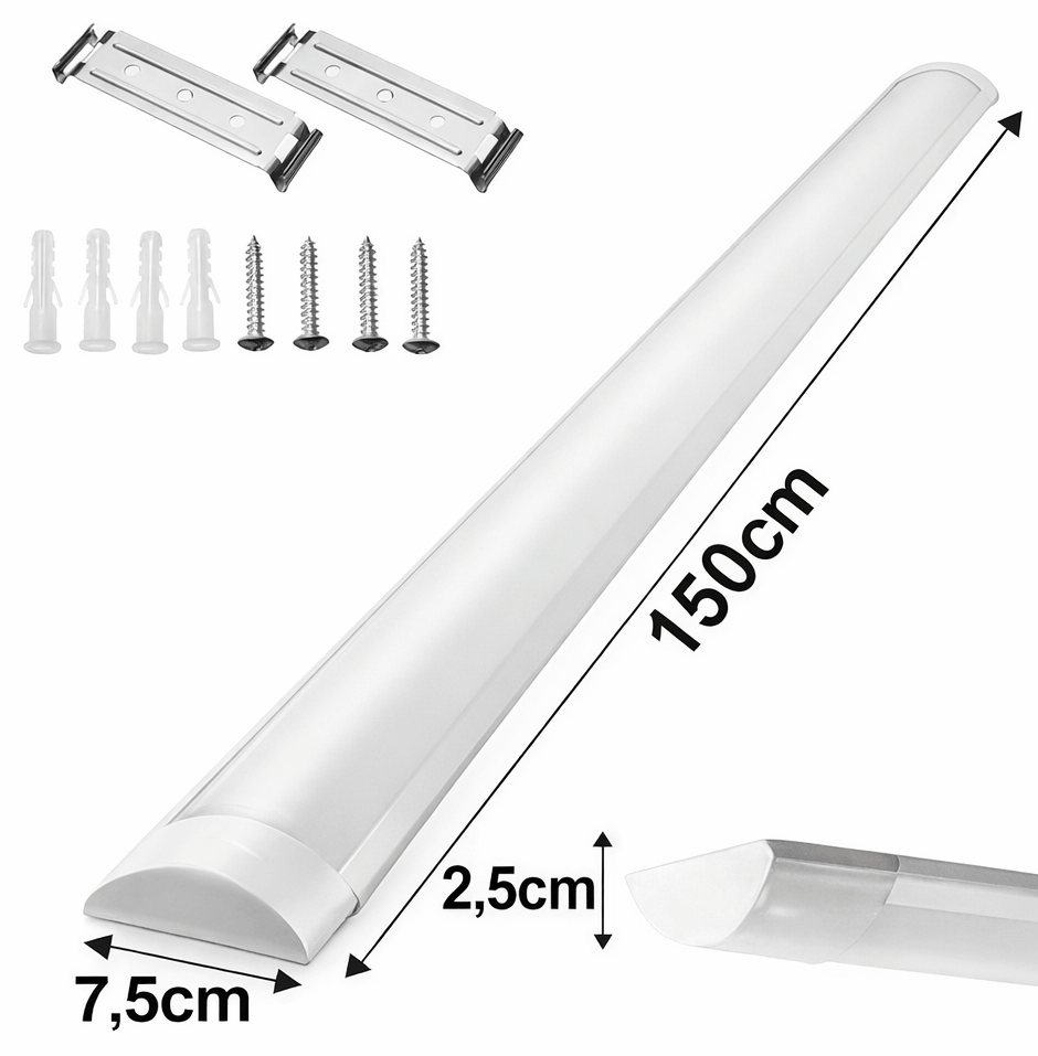 Corp de iluminat aplicat LED slim 150 [cm] 50W 4500lm IP44 4500K