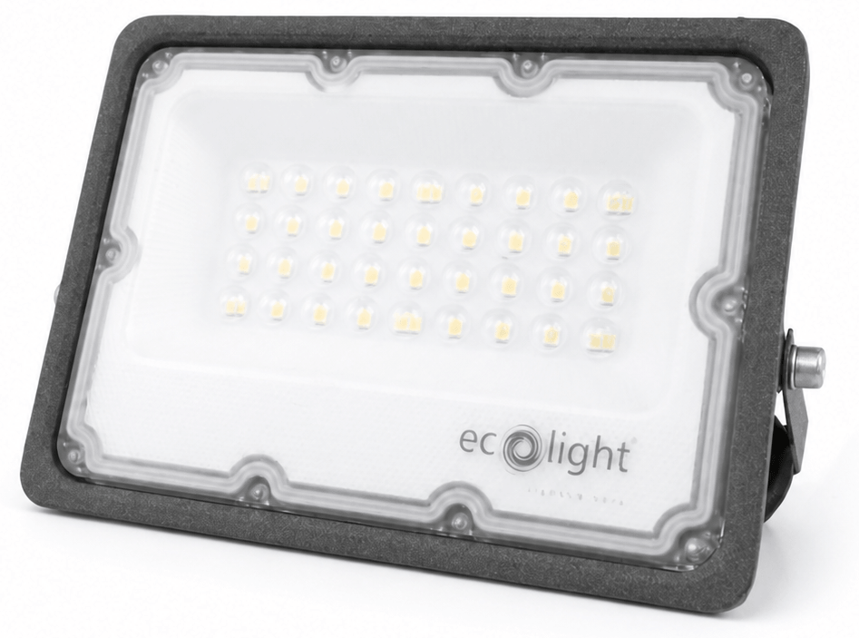 Proiector LED 30W - Gri - Alb rece (6500K) - 3 ani garanție